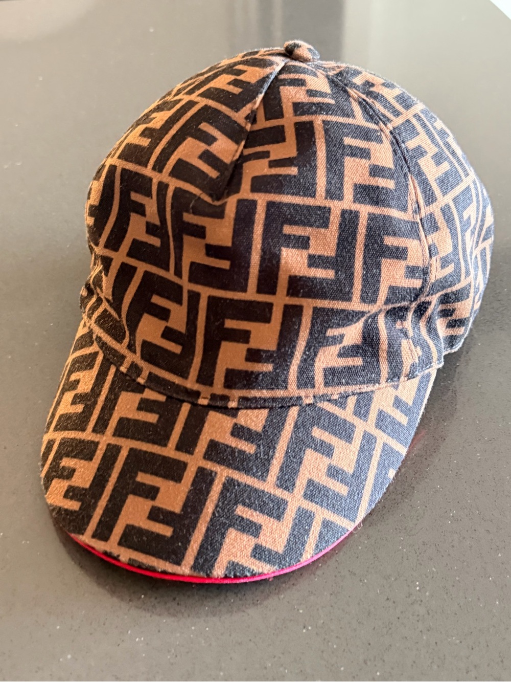 Fendi Jacquard FF Logo Baseball Cap
